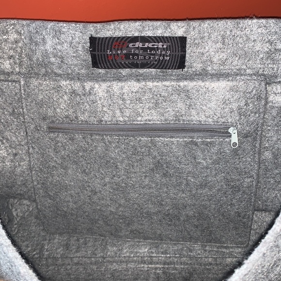 Ducti felted fabric Messenger bag / CARRYING CASE / computer bag with strap - Picture 6 of 12